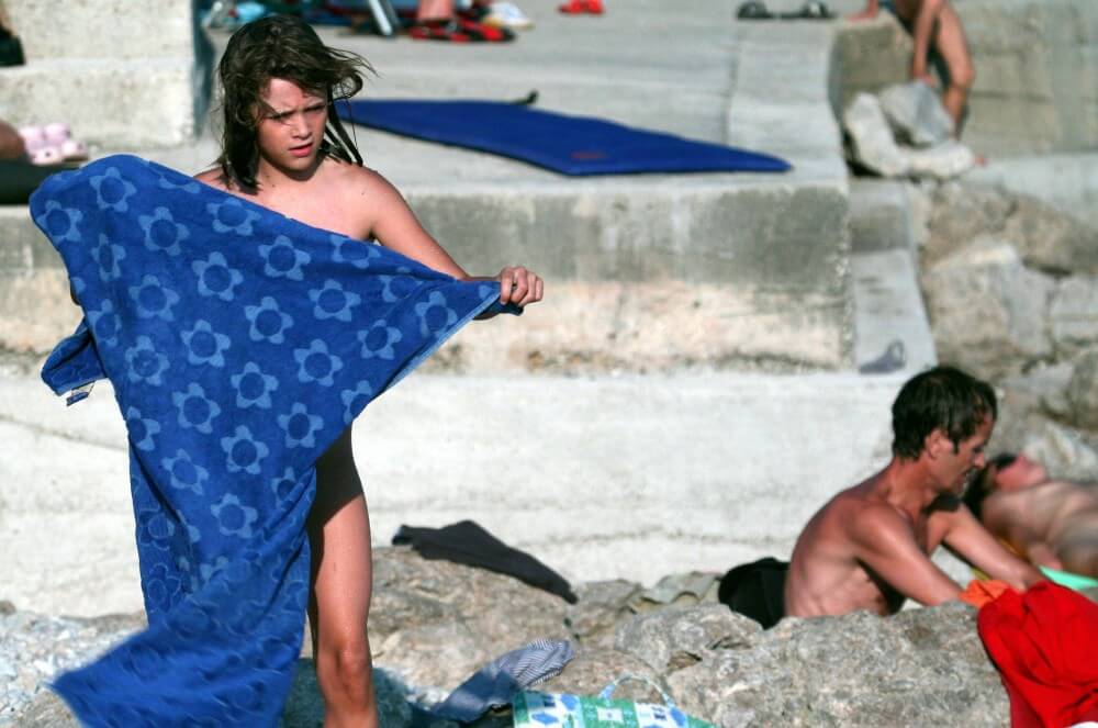 Nudist Rocky Family Angle - People who participate in nude recreation seek psychological comfort