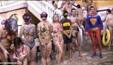 Body paint award lines Full HD - The idea of personal freedom and self-acceptance is important in our nudist community